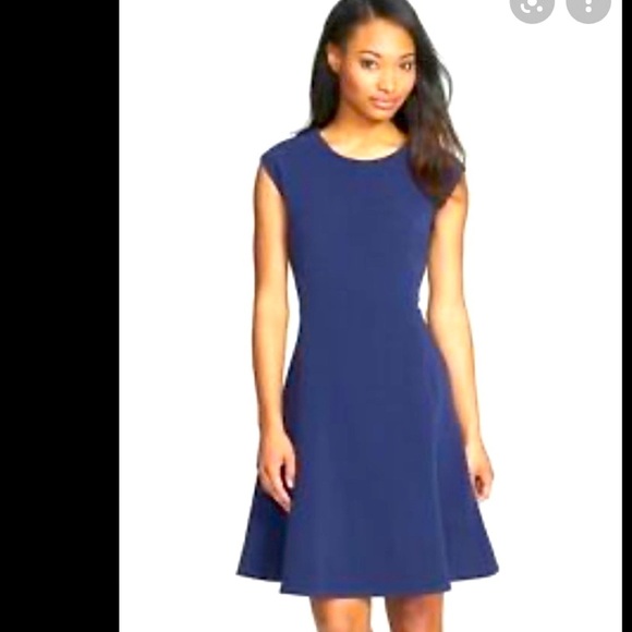 Halogen Ribbed Navy blue Dress - Picture 1 of 1